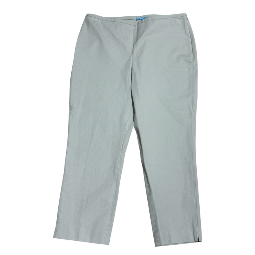 J. McLaughlin Light Blue Gray Dock Capri Casual Stretchy Size 14